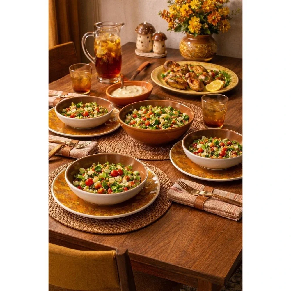 4 Mikasa Cera Stone Soup‎ Cereal Salad Bowl Mocha Brown 3999 Japan 6-1/2